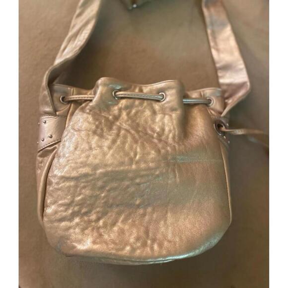 Badgley Mischka Metallic Bucket Bag with Tassel - Picture 4 of 10